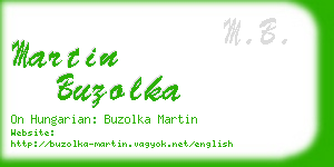 martin buzolka business card